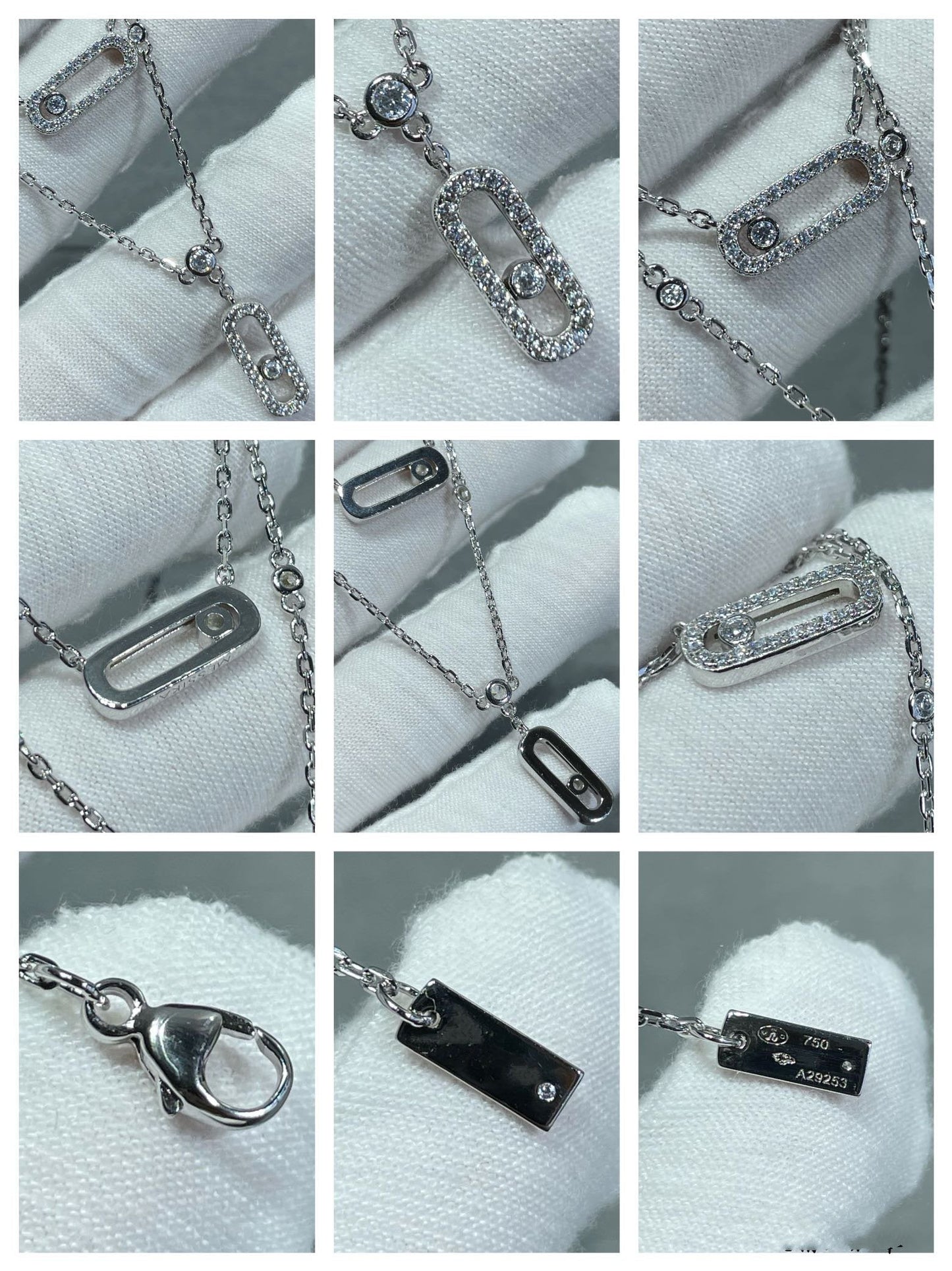 [Amore]MOVE 2 ROW DIAMOND NECKLACE