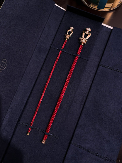 [Amore]FORCE 10 HALF DIAMOND PINK GOLD RED CORDERI LARGE AND MEDIUM MODEL