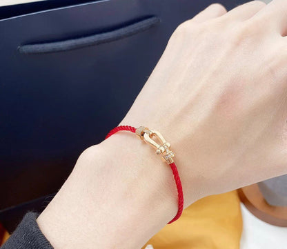 [Amore]FORCE 10 HALF DIAMOND PINK GOLD RED CORDERI LARGE AND MEDIUM MODEL