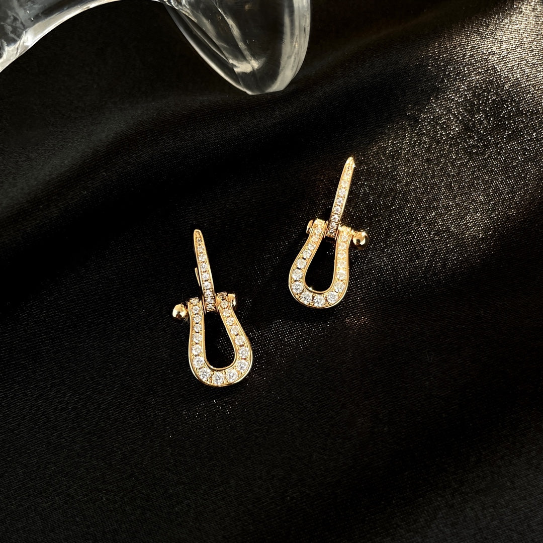 [Amore]FORCE 10 FULL DIAMOND DROP EARRINGS MEDIUM MODEL