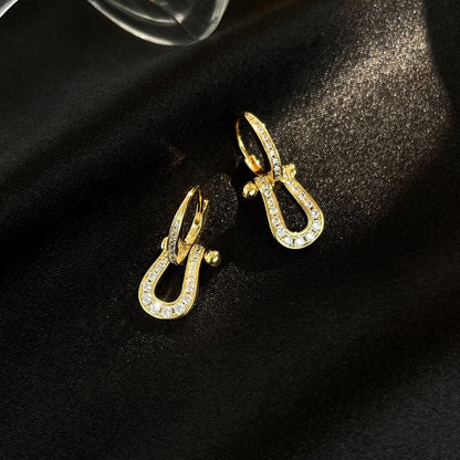 [Amore]FORCE 10 FULL DIAMOND DROP EARRINGS MEDIUM MODEL