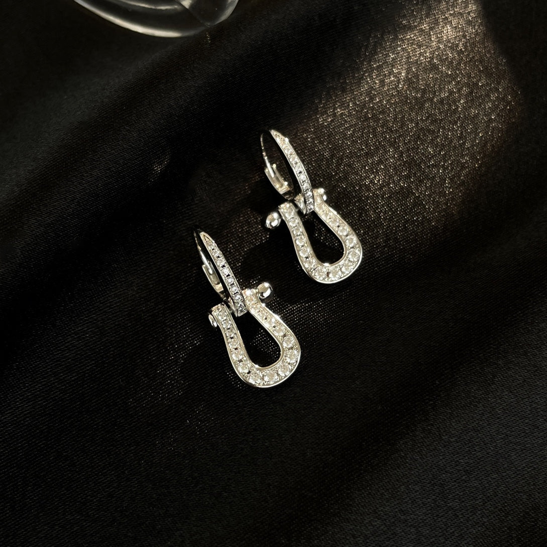 [Amore]FORCE 10 FULL DIAMOND DROP EARRINGS MEDIUM MODEL