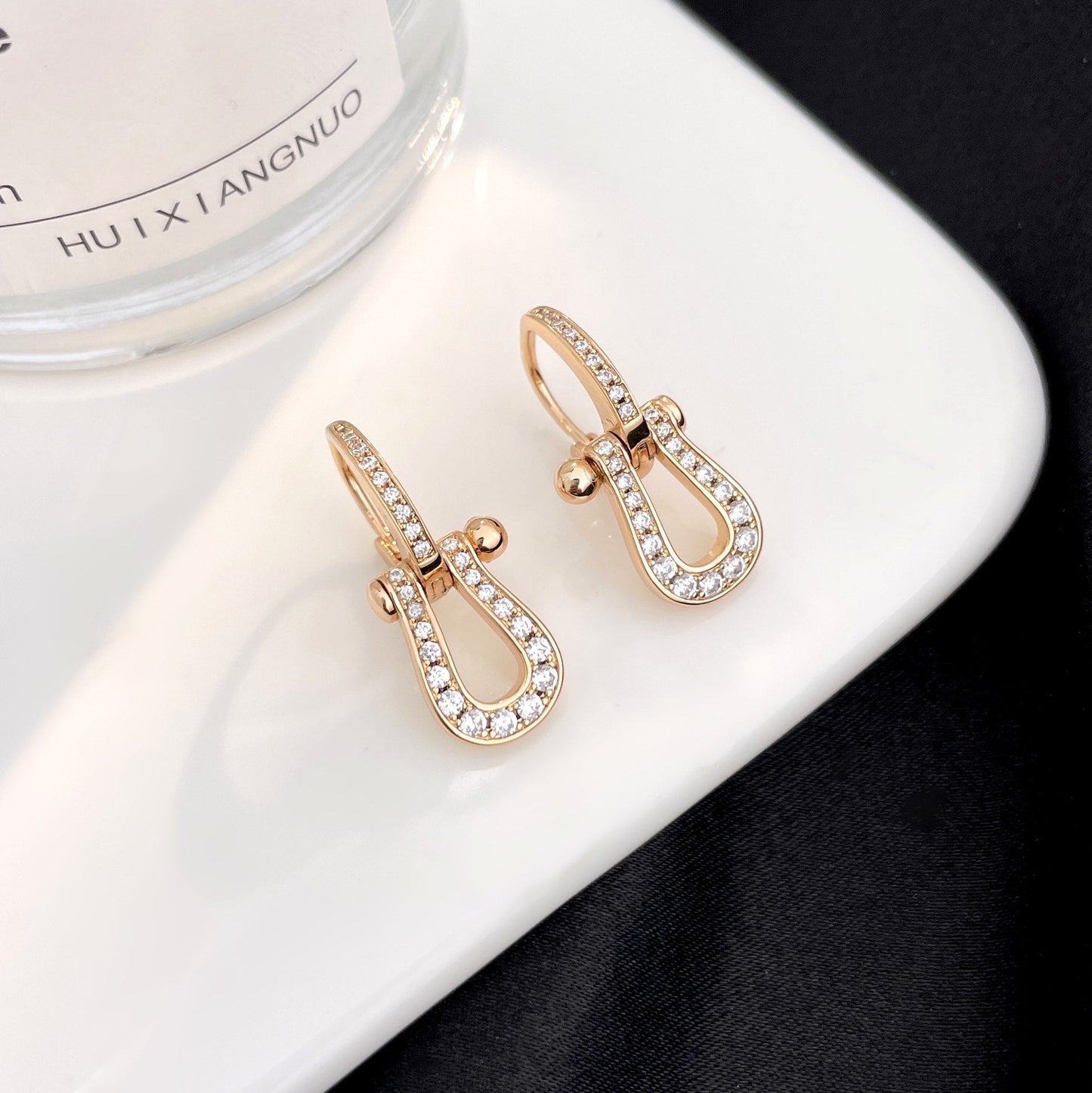 [Amore]FORCE 10 FULL DIAMOND DROP EARRINGS MEDIUM MODEL