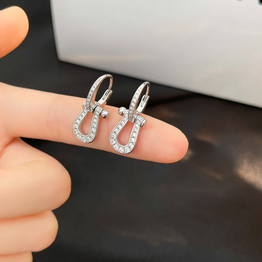 [Amore]FORCE 10 FULL DIAMOND DROP EARRINGS MEDIUM MODEL