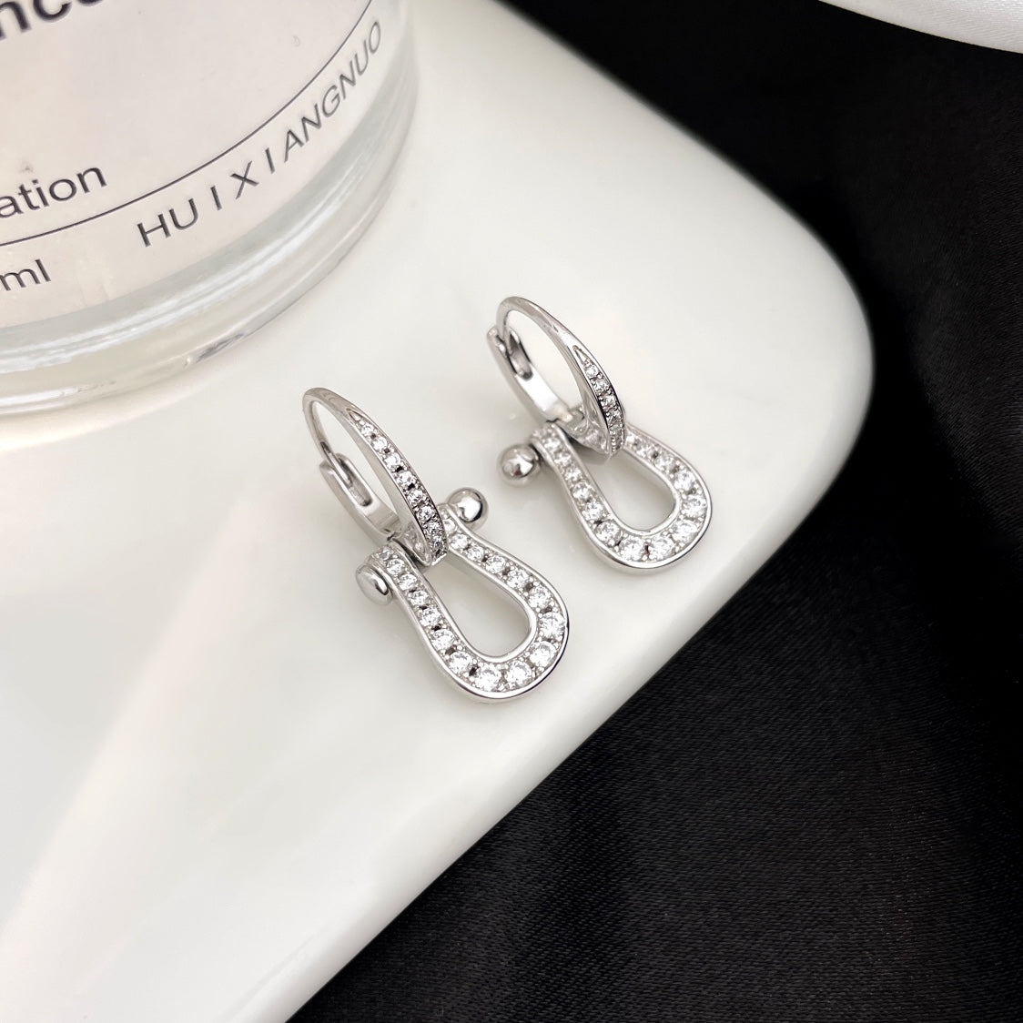 [Amore]FORCE 10 FULL DIAMOND DROP EARRINGS MEDIUM MODEL