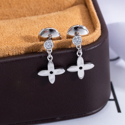 [Amore]VIDYLLE SILVER DIAMOND MINI DROP EARRINGS