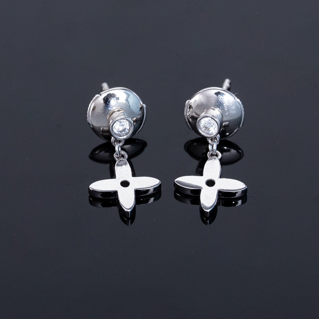 [Amore]VIDYLLE SILVER DIAMOND MINI DROP EARRINGS