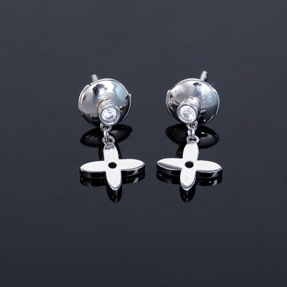 [Amore]VIDYLLE SILVER DIAMOND MINI DROP EARRINGS