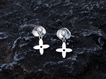 [Amore]VIDYLLE SILVER DIAMOND MINI DROP EARRINGS