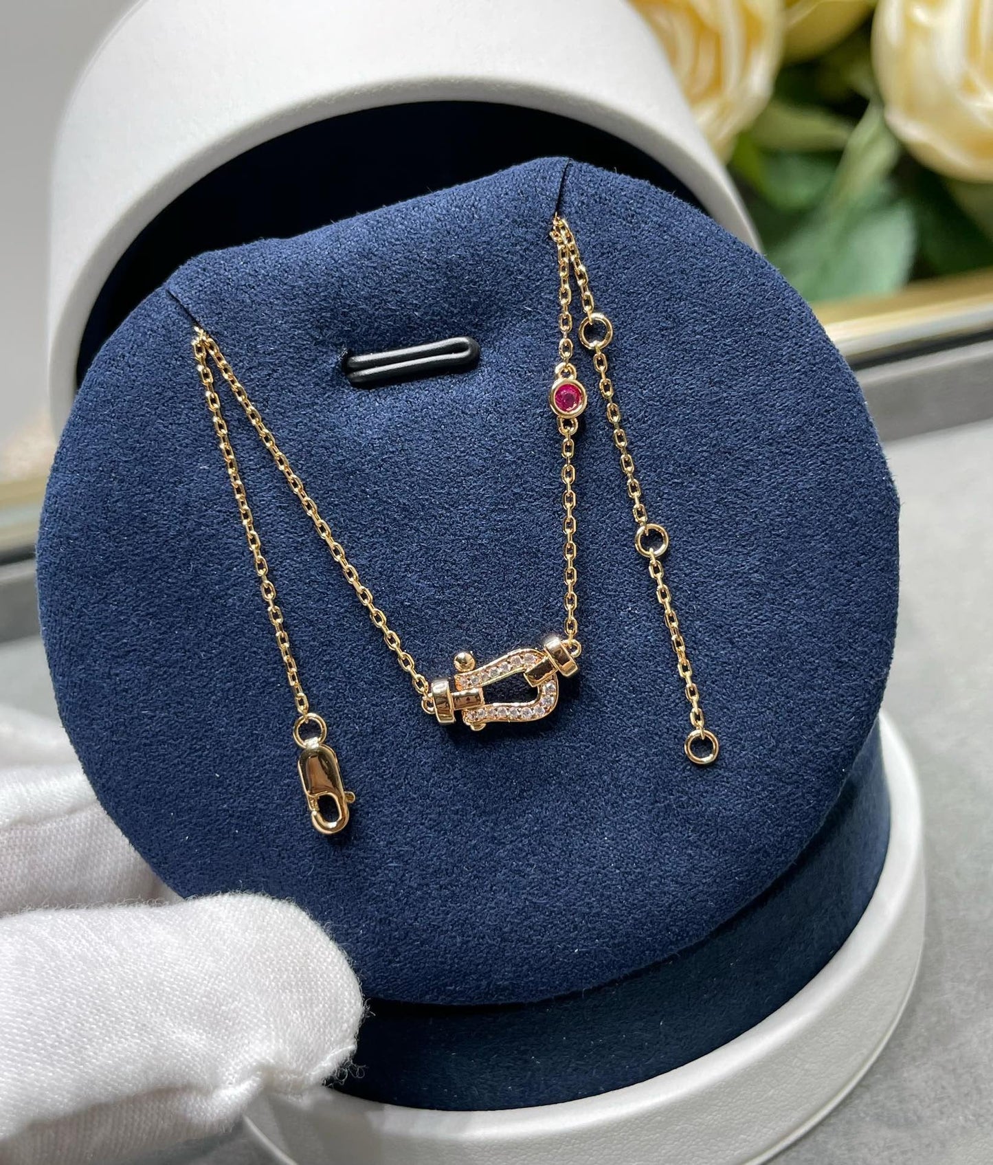 [Amore]FORCE 10 DIAMOND PINK GOLD NECKLACE