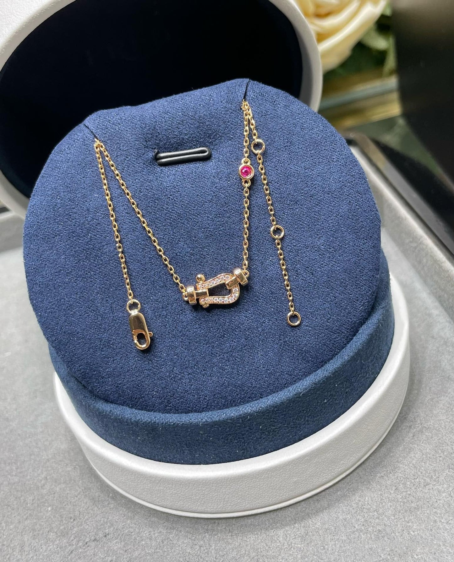 [Amore]FORCE 10 DIAMOND PINK GOLD NECKLACE
