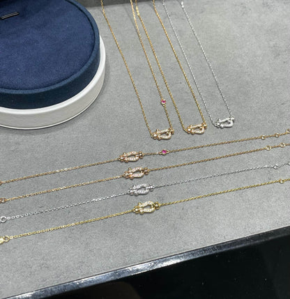 [Amore]FORCE 10 DIAMOND PINK GOLD NECKLACE