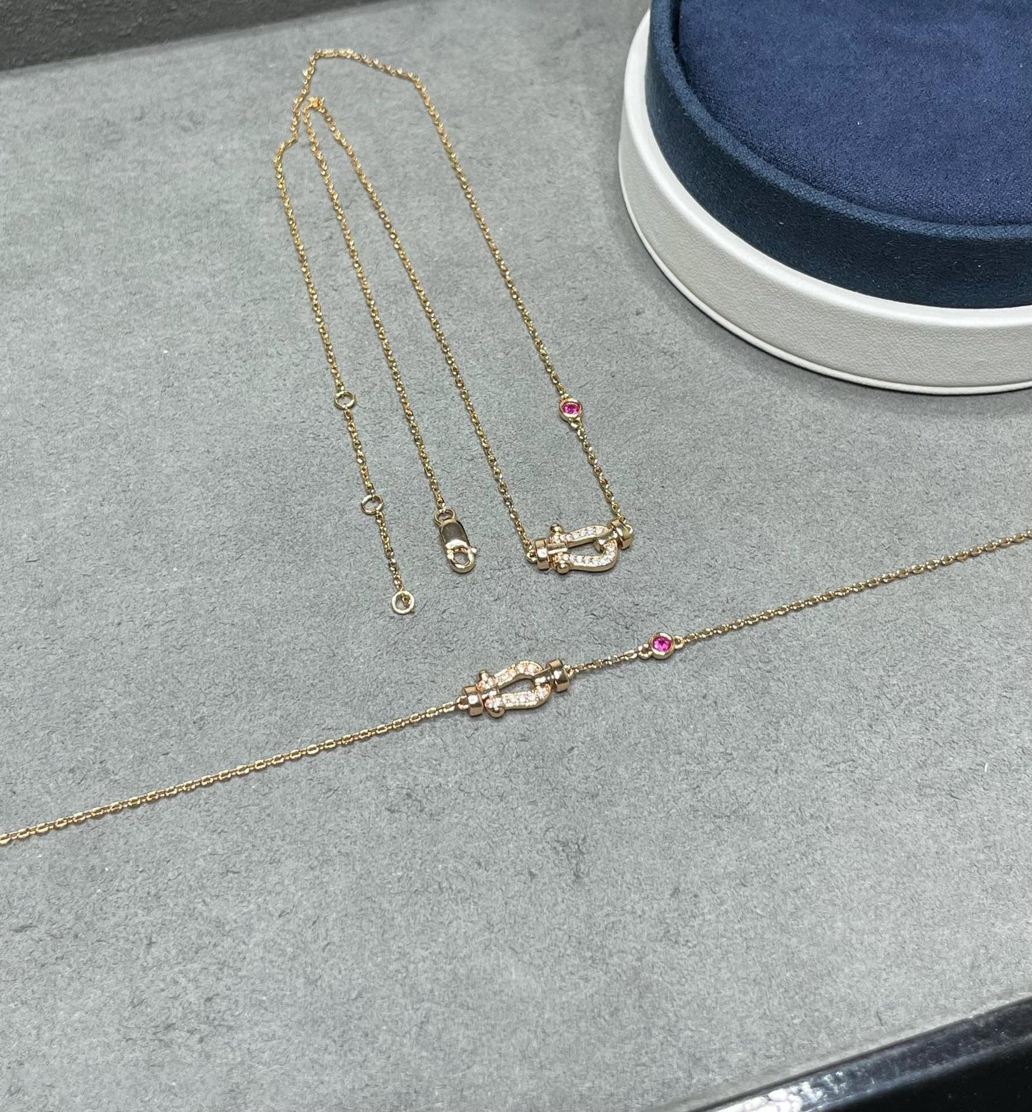 [Amore]FORCE 10 DIAMOND PINK GOLD NECKLACE