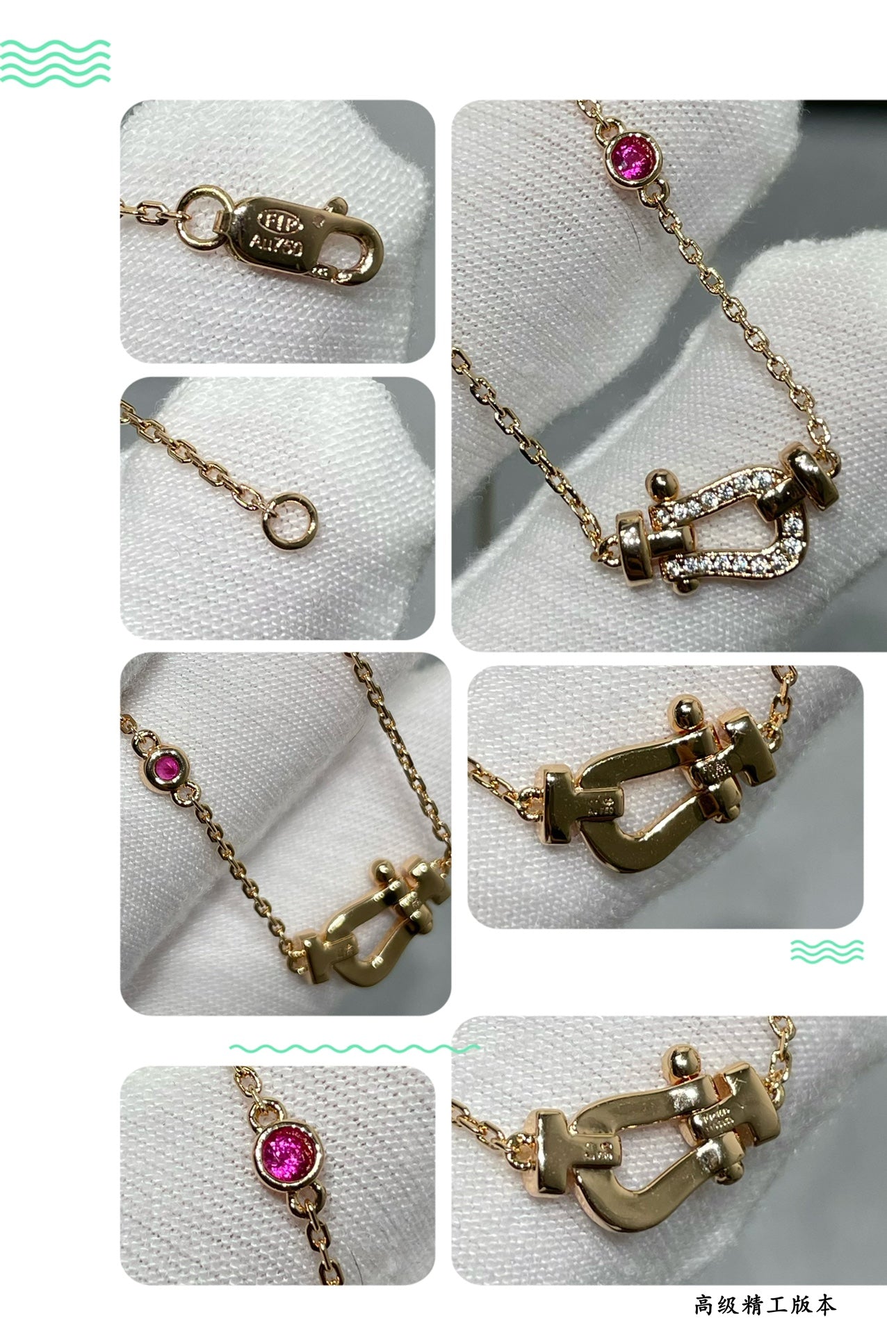 [Amore]FORCE 10 DIAMOND PINK GOLD NECKLACE