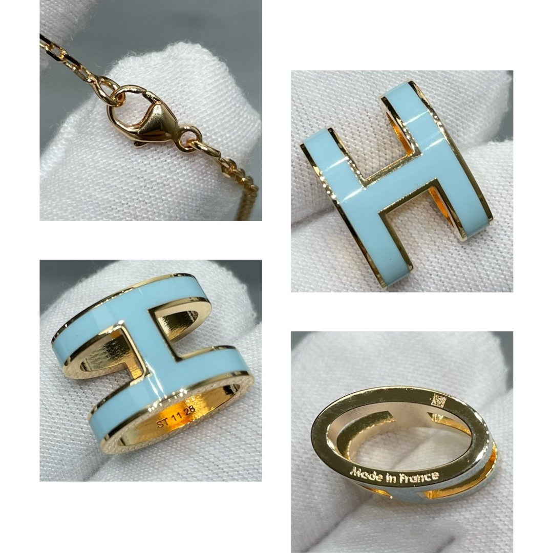 [Amore]POP H SKY BLUE NECKLACE