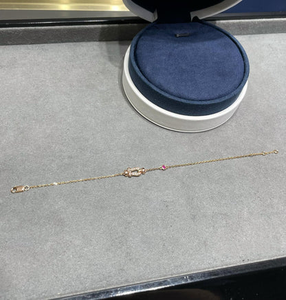 [Amore]FORCE 10 DIAMOND CHAIN LINK PINK GOLD BRACELET