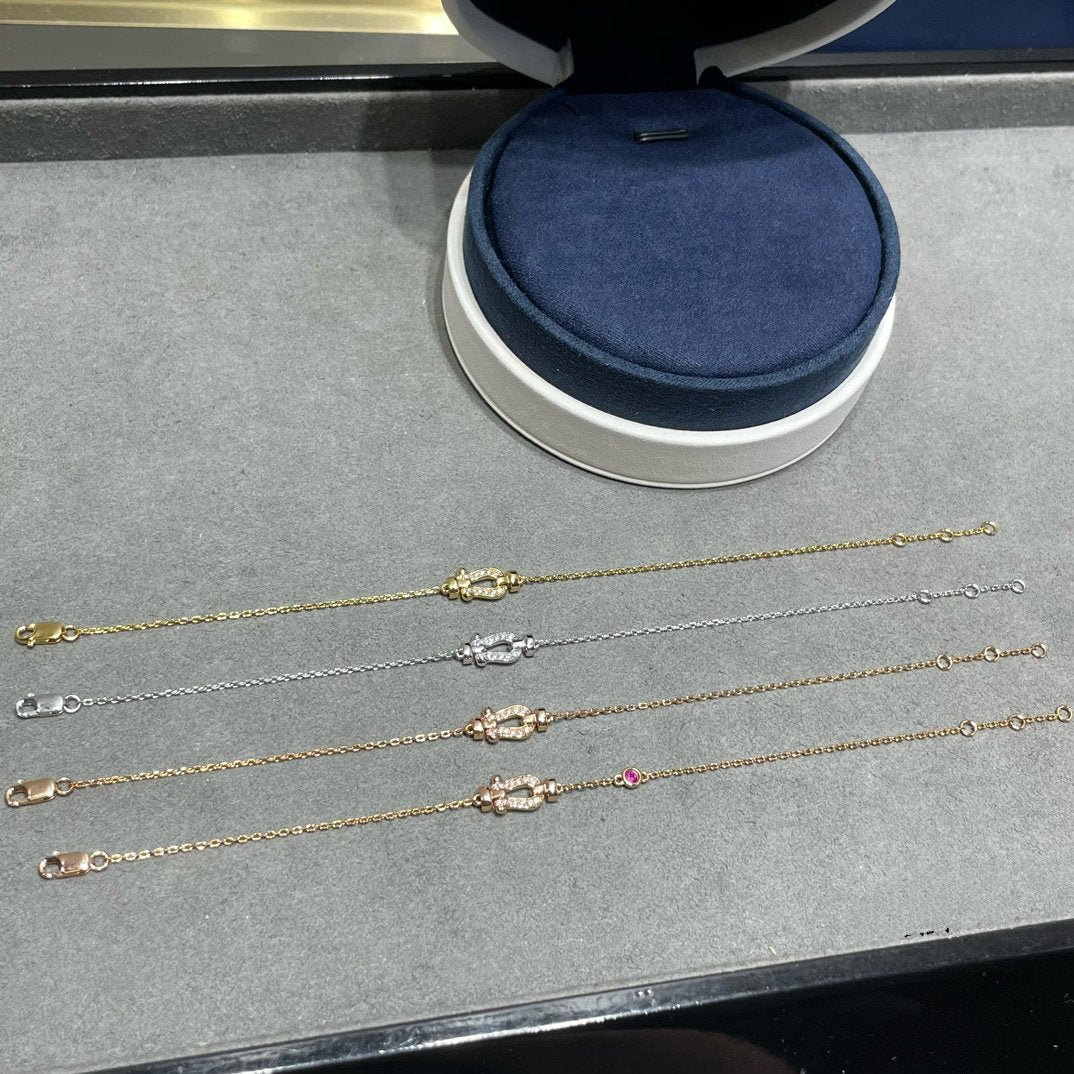[Amore]FORCE 10 DIAMOND CHAIN LINK PINK GOLD BRACELET