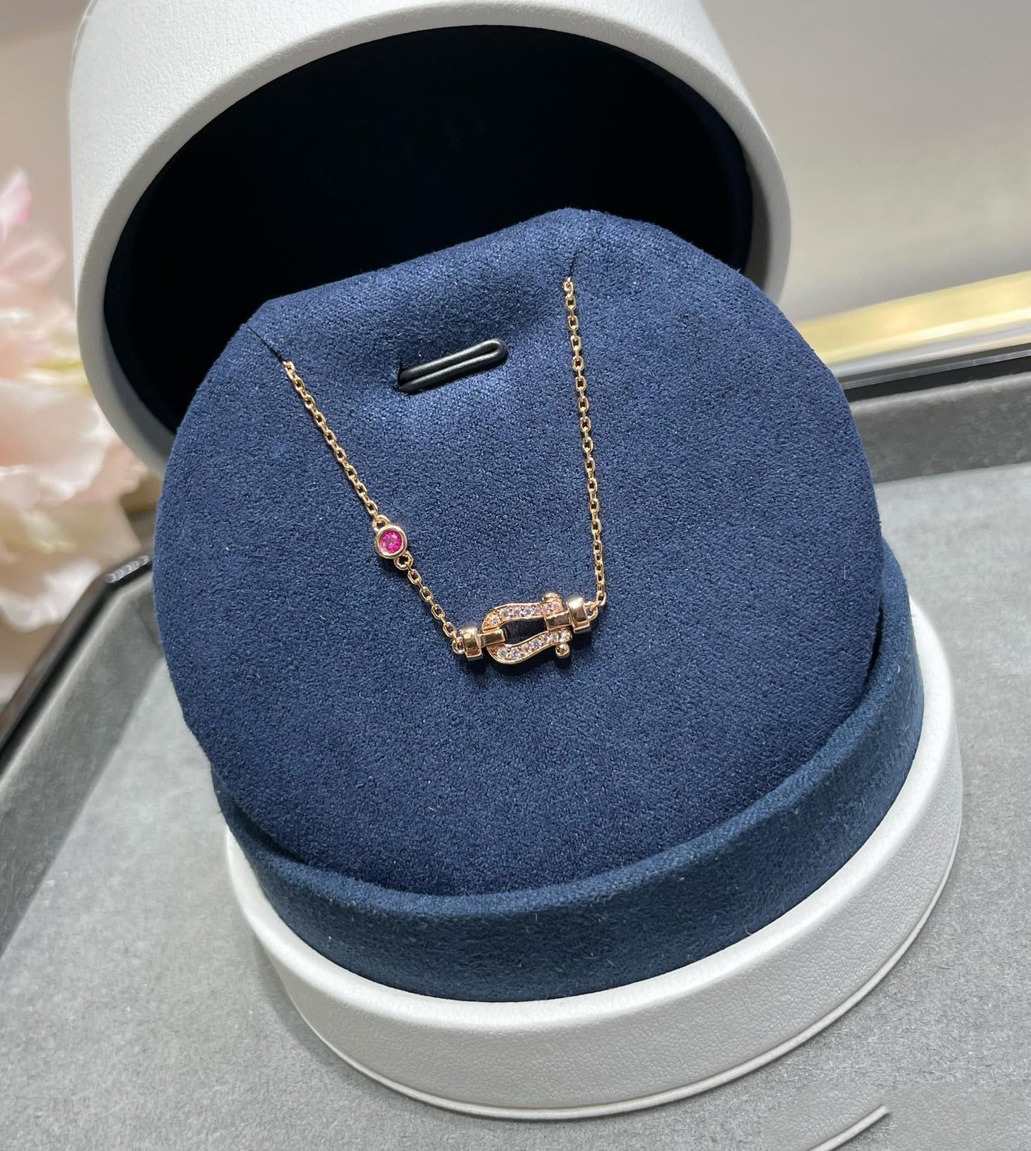 [Amore]FORCE 10 DIAMOND CHAIN LINK PINK GOLD BRACELET