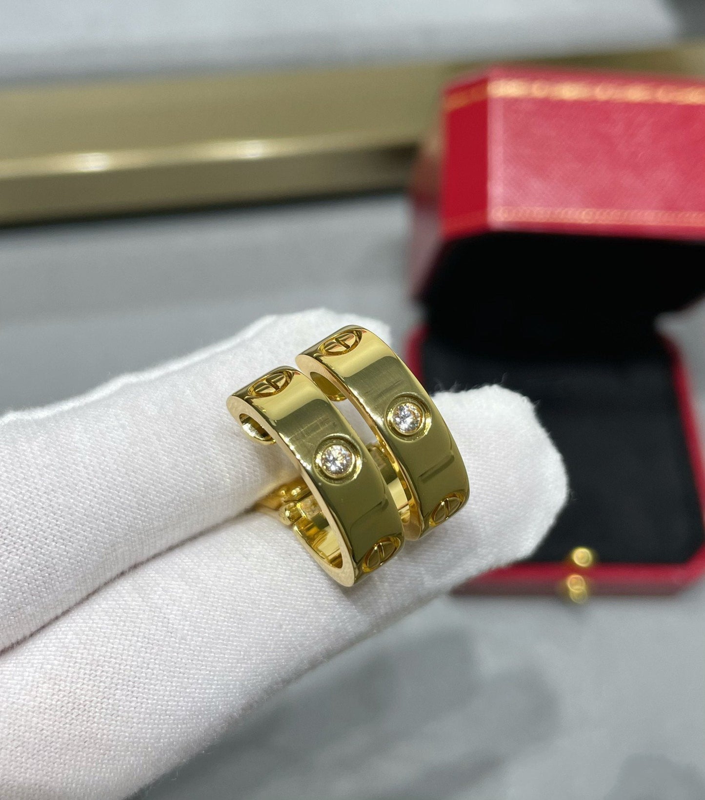 [Amore]LOVE 5.5MM 1 DIAMOND EARRINGS