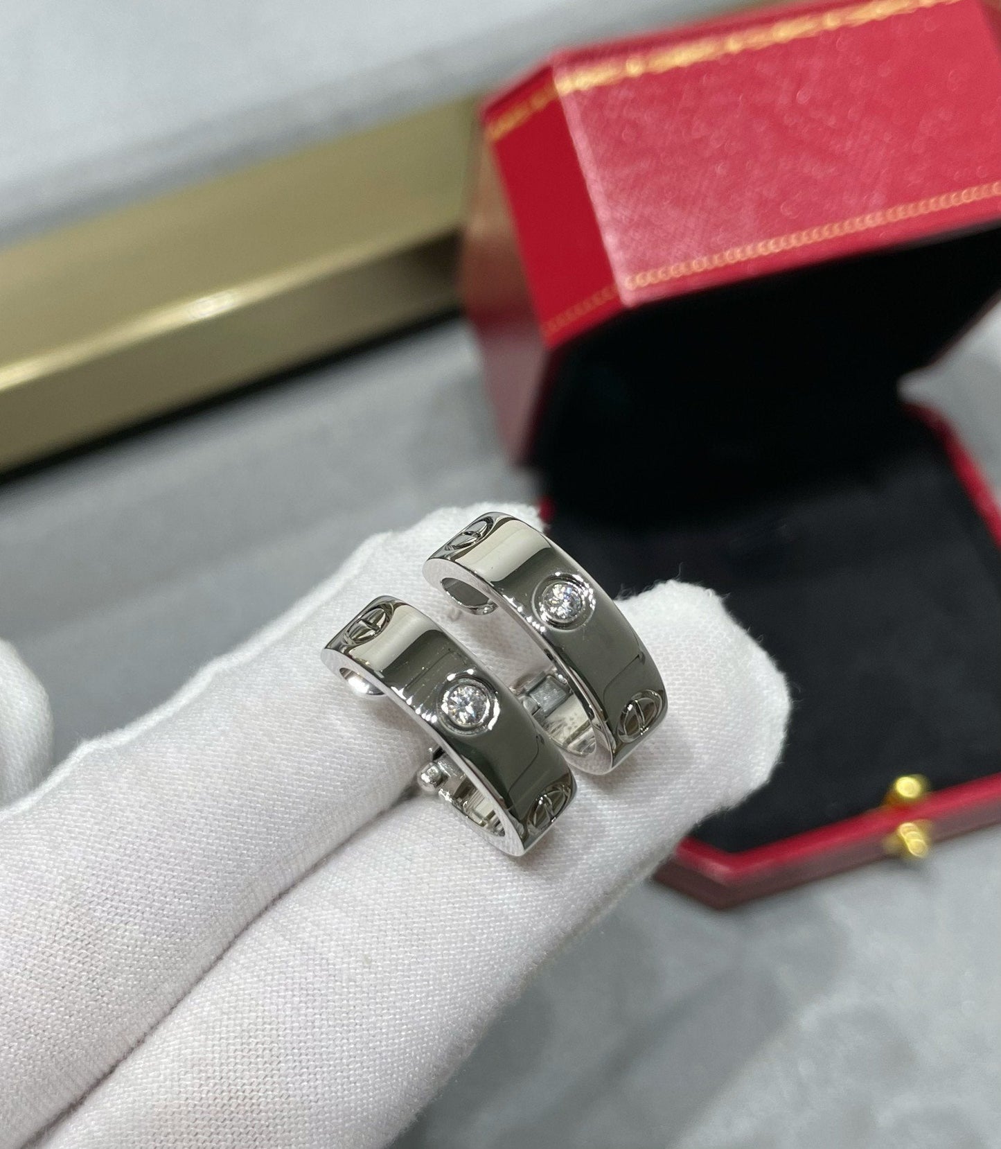 [Amore]LOVE 5.5MM 1 DIAMOND EARRINGS