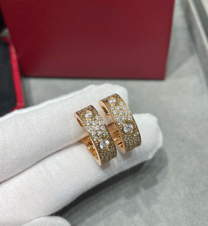 [Amore]LOVE 5.5MM DIAMOND PAVED EARRINGS