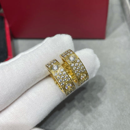 [Amore]LOVE 5.5MM DIAMOND PAVED EARRINGS