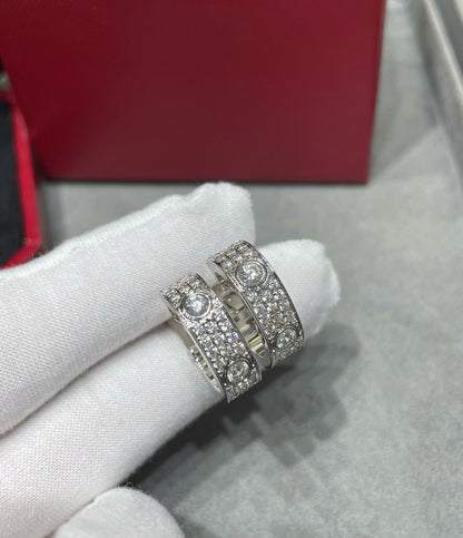 [Amore]LOVE 5.5MM DIAMOND PAVED EARRINGS