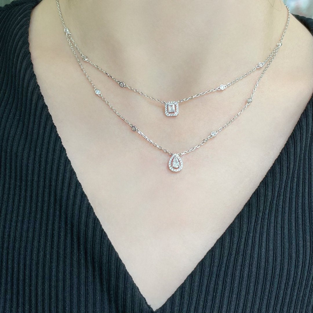 [Amore]MY TWIN 2 ROW DIAMOND NECKLACE
