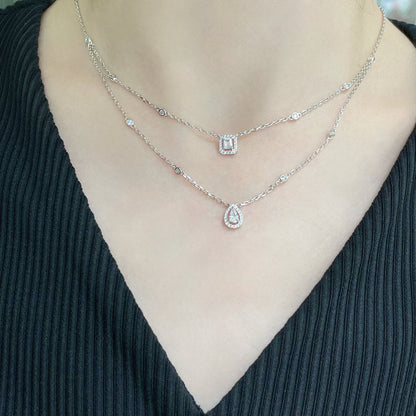 [Amore]MY TWIN 2 ROW DIAMOND NECKLACE