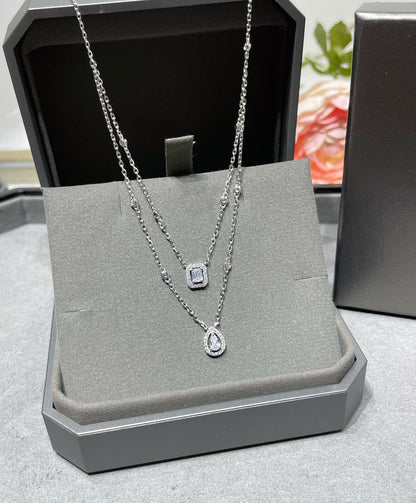 [Amore]MY TWIN 2 ROW DIAMOND NECKLACE