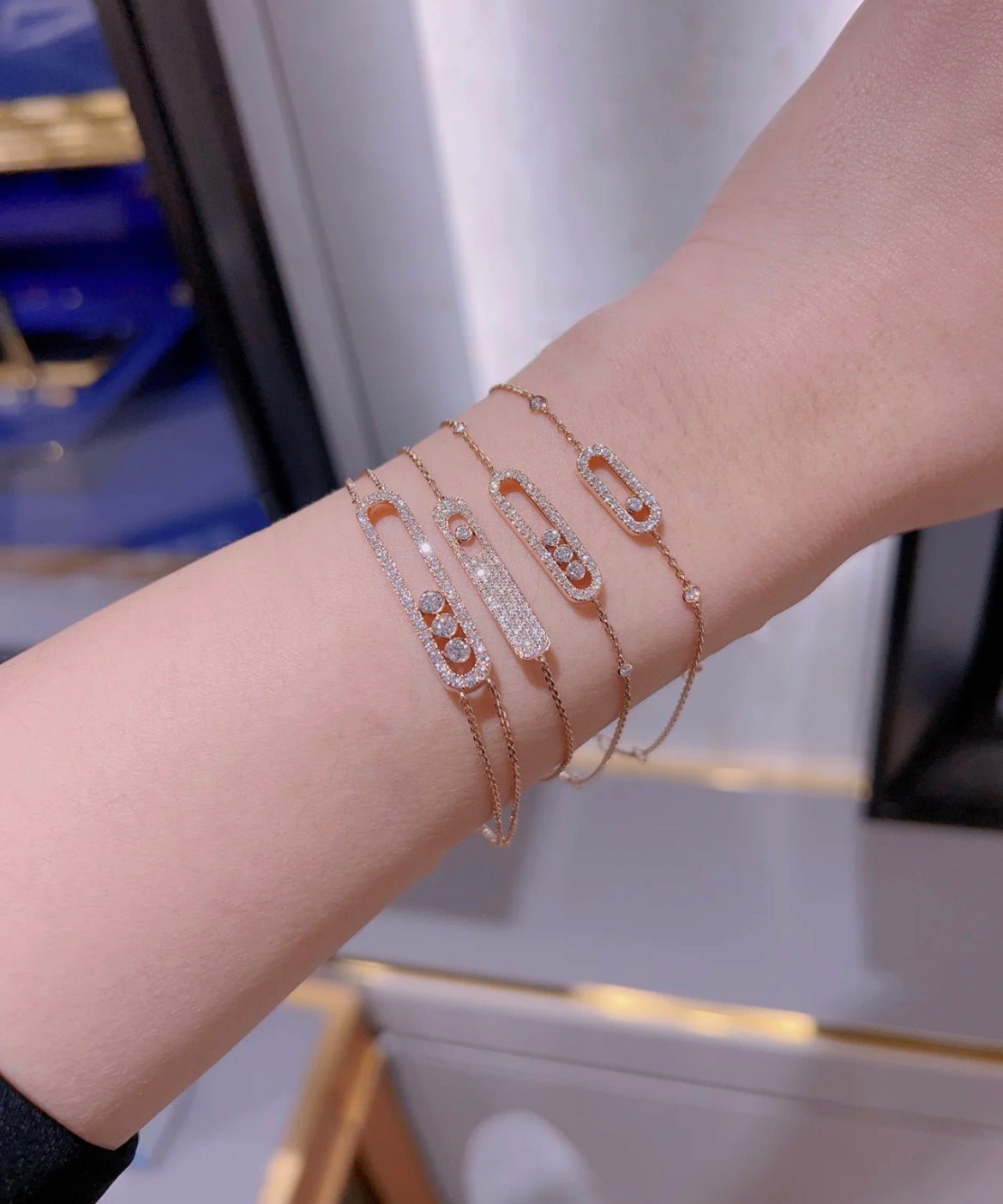 [Amore]MOVE CLASSIQUE DIAMOND PAVED BRACELET