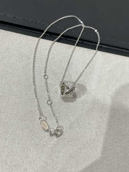 [Amore]LIENS EVIDENCE DIAMOND PAVED NECKLACE