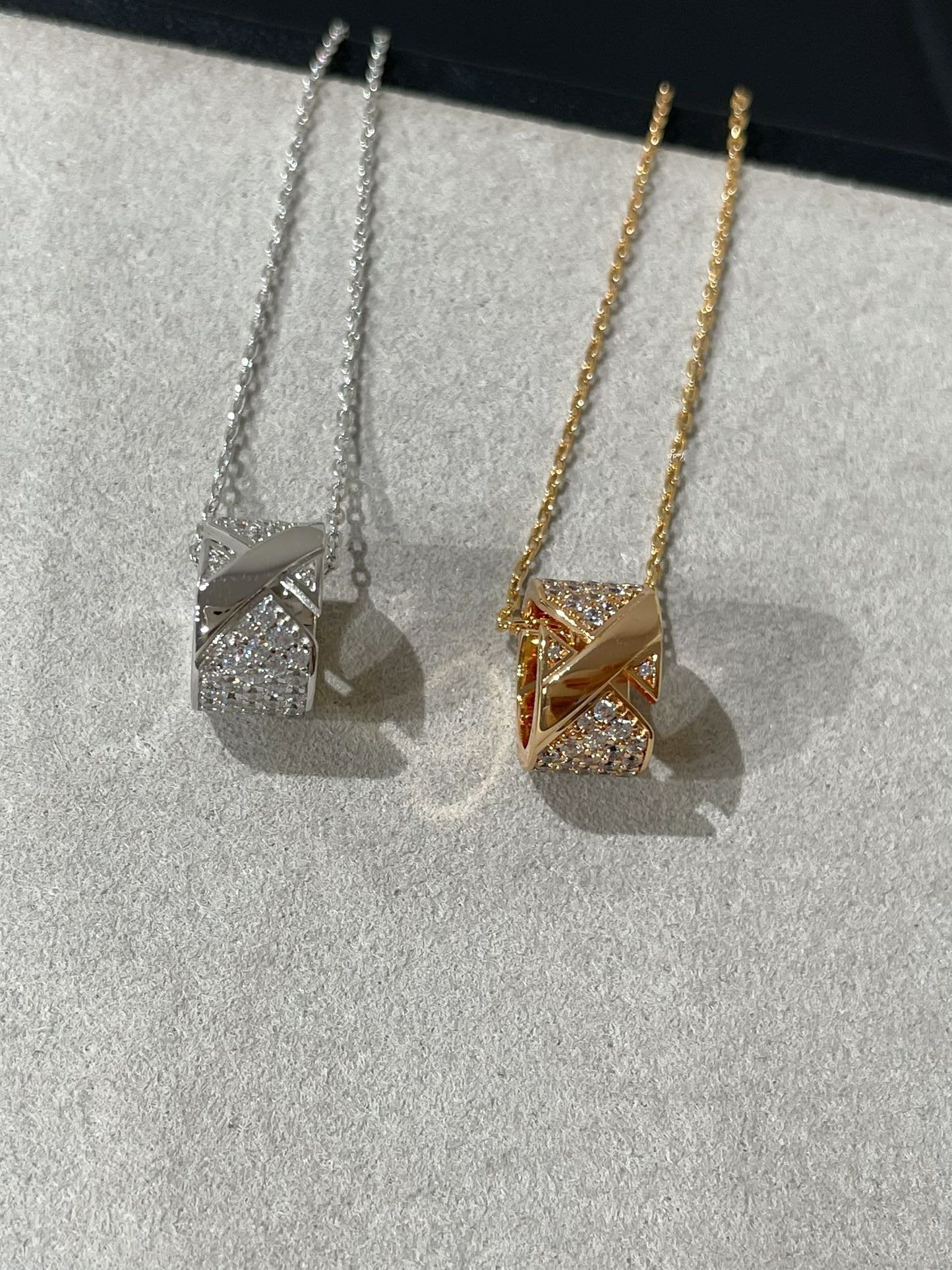 [Amore]LIENS EVIDENCE DIAMOND PAVED NECKLACE