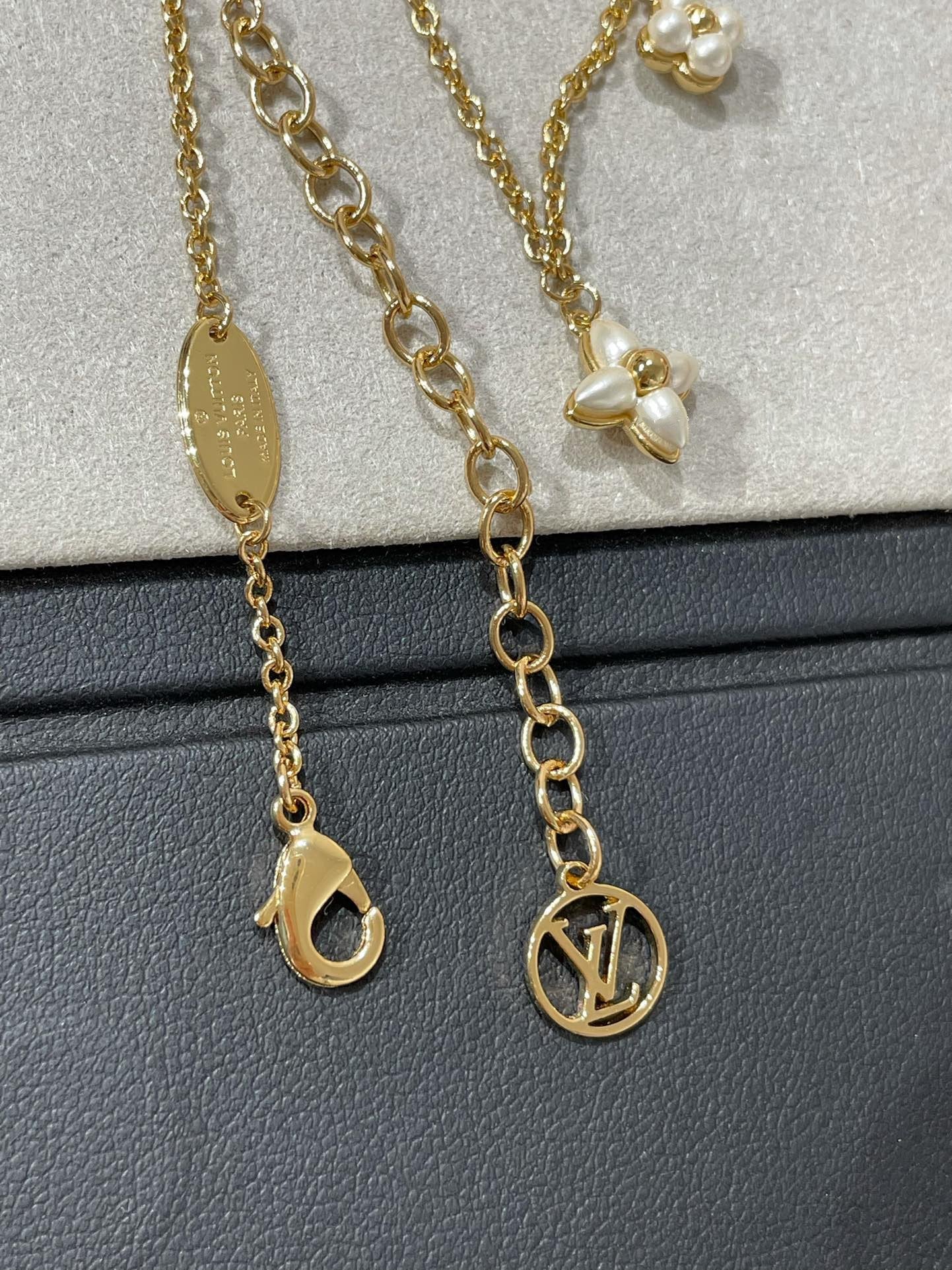 [Amore]FLOWERGRAM GOLD MOP DOUBLE ROW NECKLACE