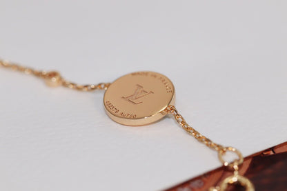 [Amore]STAR AND SUN 4 MOTIF PINK GOLD MALACHITE BRACELET