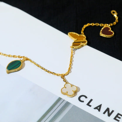 [Amore]LUCKY SPRING 5 MOTIF GOLD BRACELET