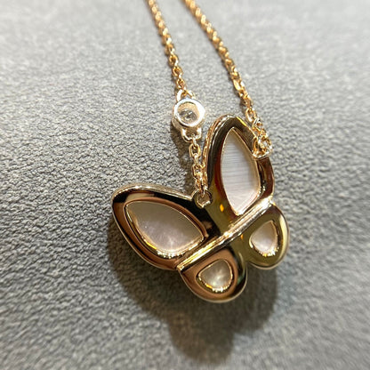 [Amore]BUTTERFLY MOP DIAMOND NECKLACE