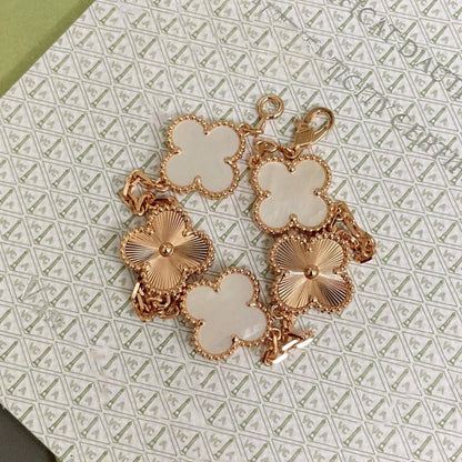 [Amore]CLOVER WHITE PEARL MOP 5 MOTIF BRACELET COLLECTION