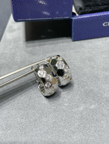 [Amore]BEE LOVE DIAMOND HOOP EARRINGS