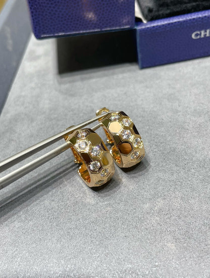 [Amore]BEE LOVE DIAMOND HOOP EARRINGS