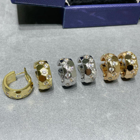 [Amore]BEE LOVE DIAMOND HOOP EARRINGS