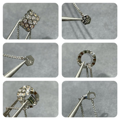 [Amore]BEE LOVE DIAMOND PAVED 3 ROW NECKLACE