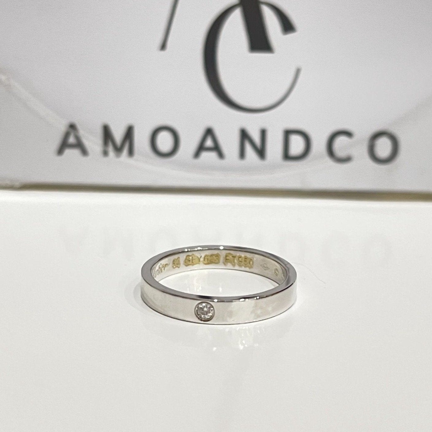 [Amore]LOVE RING 4MM 1 DIAMOND