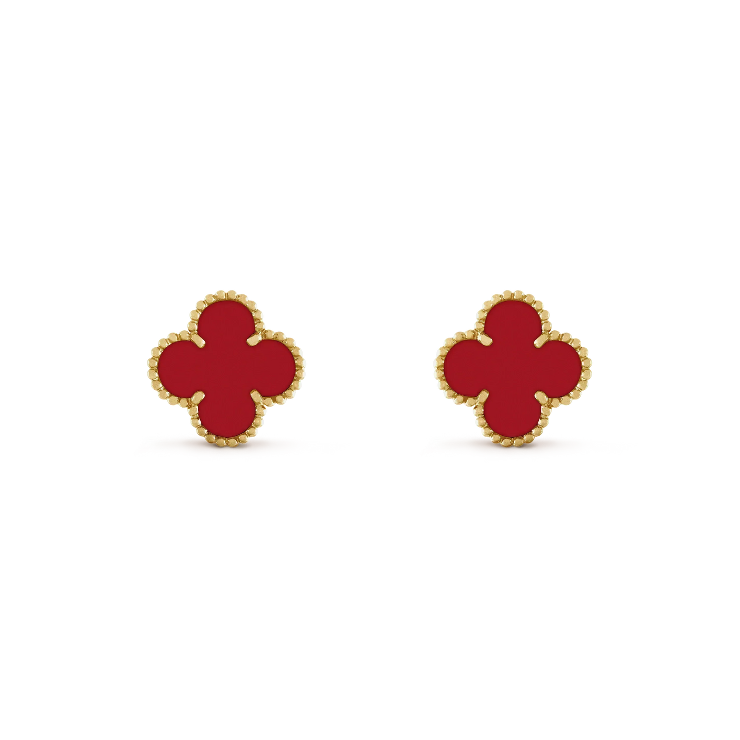 [Amore]CLOVER MINI 9.5MM CARNELIAN EARRINGS