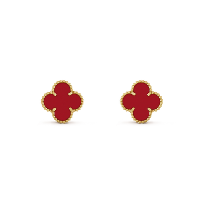 [Amore]CLOVER MINI 9.5MM CARNELIAN EARRINGS