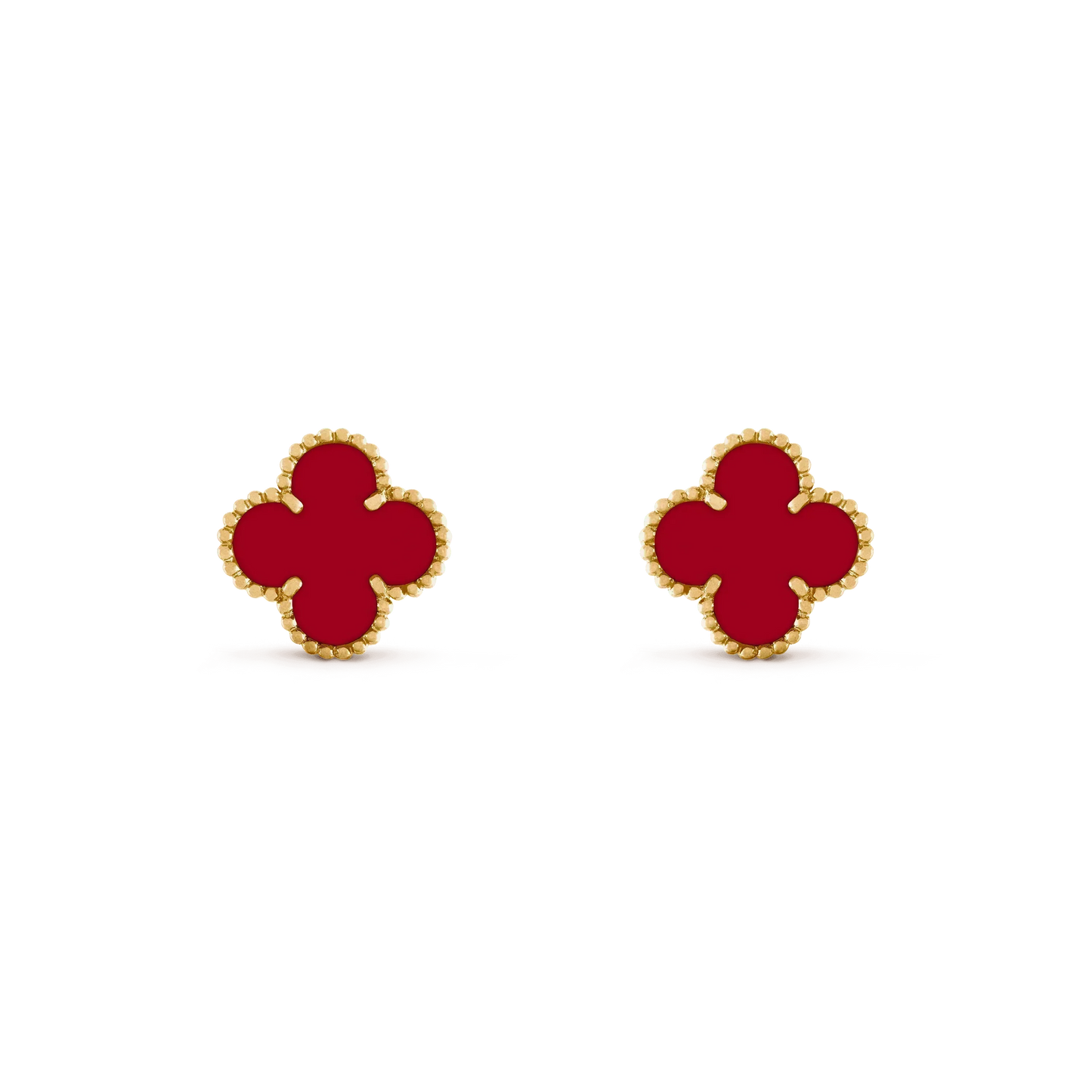 [Amore]CLOVER MEDIUM 1 MOTIFS CARNELIAN  EARRINGS