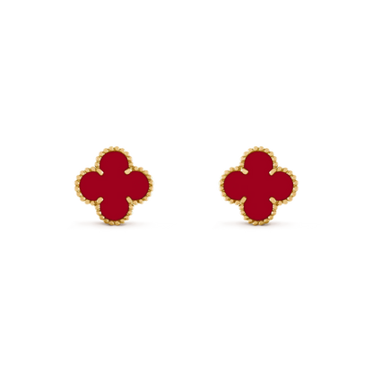 [Amore]CLOVER MEDIUM 1 MOTIFS CARNELIAN  EARRINGS