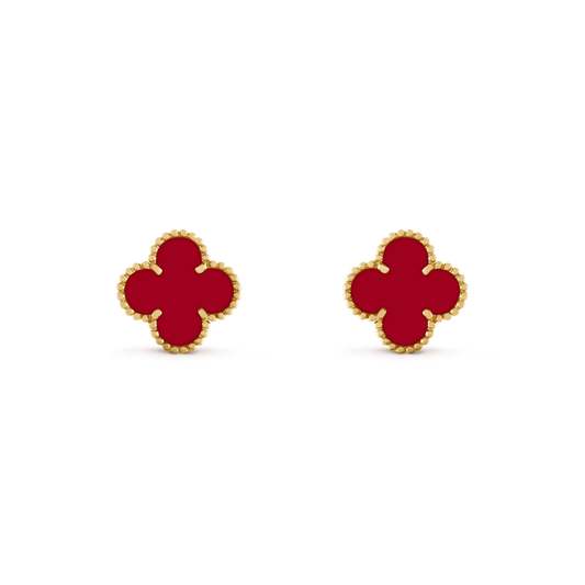 [Amore]CLOVER MEDIUM 1 MOTIFS CARNELIAN  EARRINGS