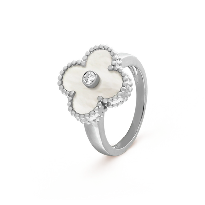 [Amore]CLOVER SILVER MOP DIAMOND RING