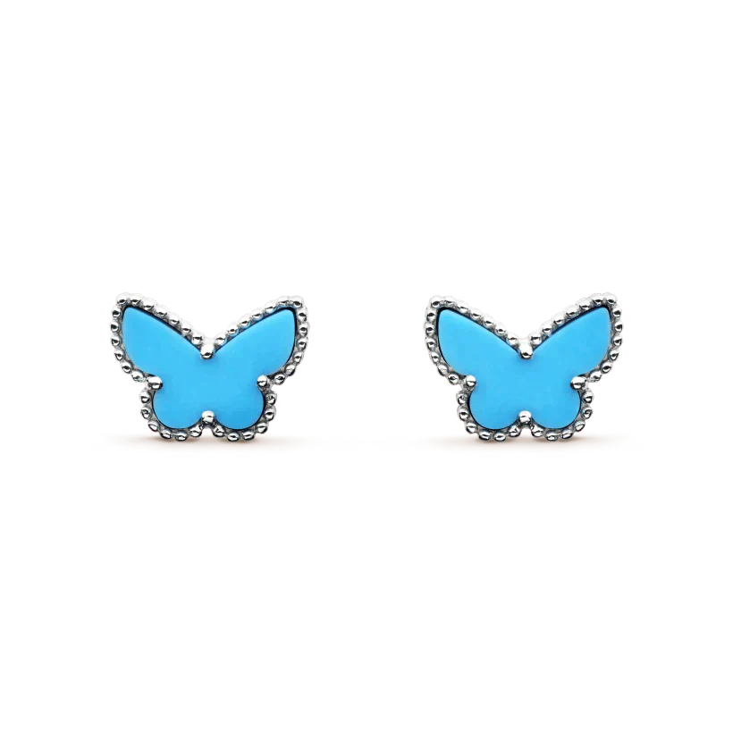 [Amore]BUTTERFLY TURQUOISE EARRINGS SILVER